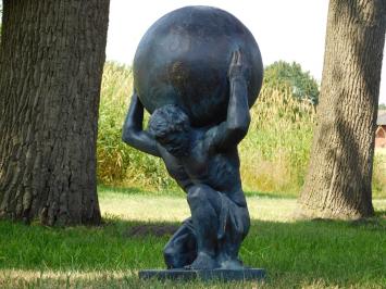 Atlas XL Statue – 70 cm – Antikblau bronze – Polystone