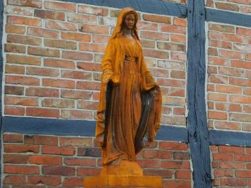 Statue of Mary on pedestal - 180 cm - Cast iron