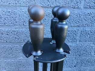 1 set Haard Gereedschap , zwart , smeedijzer