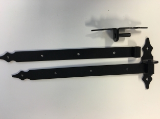 Set van 2 deurbanden en 2 klemmen S - staal - 40 x 3.0