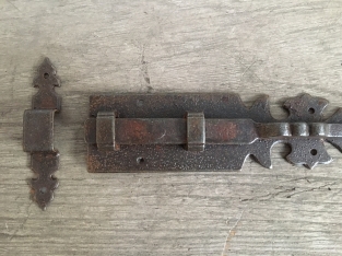 Schuifslot 40cm - klassiek - antiek ijzer
