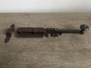 Schuifslot 40cm - klassiek - antiek ijzer