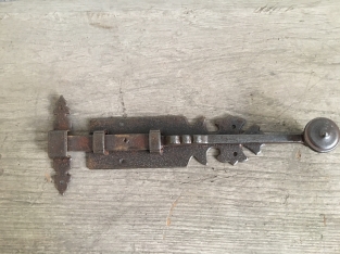 Schuifslot 40cm - klassiek - antiek ijzer