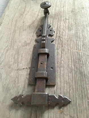 Schuifslot 40cm - klassiek - antiek ijzer