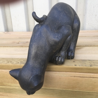 Statue Jumping Cat - Polystone