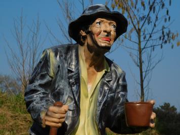 Statue Beggar - 92 cm - Polystone - Black