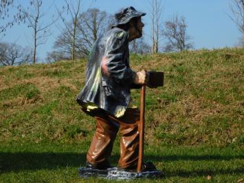 Statue Beggar - 92 cm - Polystone - Black