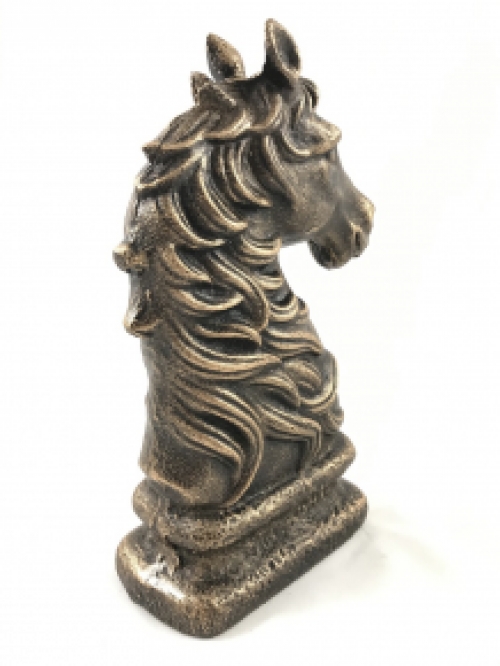 Beautiful statue of a horse, bronze look, made of cast iron