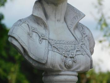 Statue Bust of Noble Woman - Solid stone - Detailed