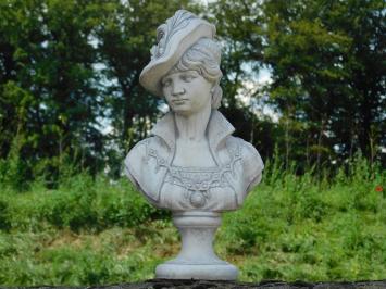 Statue Bust of Noble Woman - Solid stone - Detailed