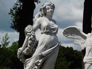 Statue of Lady with Flower Wreath - 175 cm - Stone