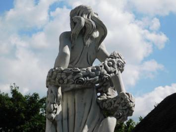 Statue of Lady with Flower Wreath - 175 cm - Stone