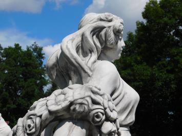 Statue of Lady with Flower Wreath - 175 cm - Stone