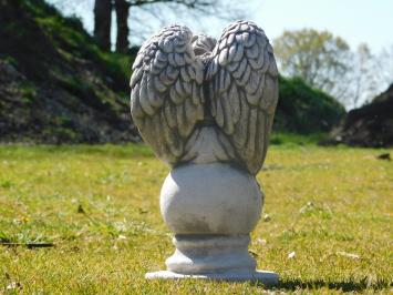 Beeld Engel op Bol - 36 cm - Steen