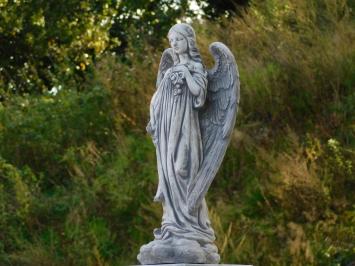 Statue of an Angel with Flowers – 58 cm – Stone Garden Statue