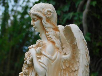 Beeld Engel - 70 x 30 cm - Creme White - Polystone
