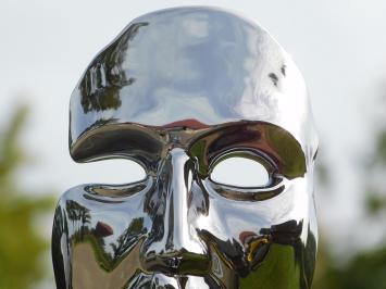 Ceramic ''Whisperer'' Statue - Chrome Finish