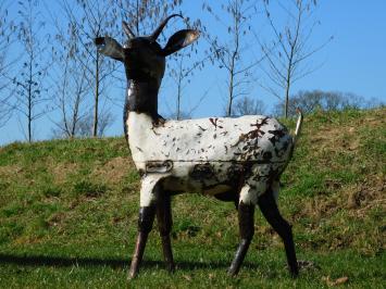 Ziegenstatue – 107 x 80 cm – Handgefertigt aus Metall