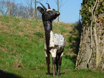 Ziegenstatue – 107 x 80 cm – Handgefertigt aus Metall