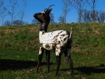 Ziegenstatue – 107 x 80 cm – Handgefertigt aus Metall