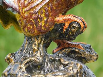 Statue Hahn in Farbe - Gusseisen