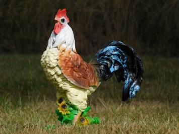 Colour Rooster Statue - 37 cm - Polystone