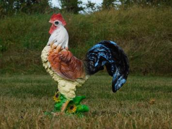 Colour Rooster Statue - 37 cm - Polystone