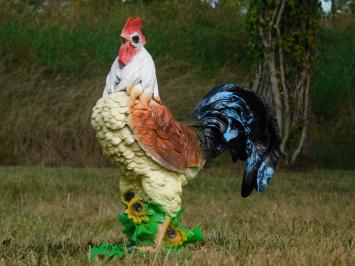 Colour Rooster Statue - 37 cm - Polystone
