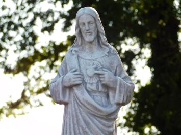 Sacred Heart of Jesus Statue on Pedestal - 127 cm - Classic Stone Set