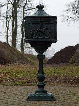 Staande Brievenbus - 120 cm - Gietijzer - Groen