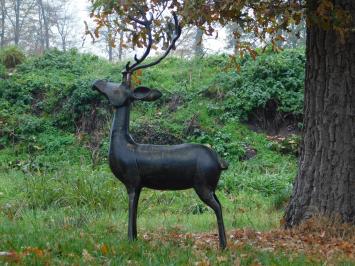 Statue Hirsch - alu - dunkelbraun - Dekorationsartikel