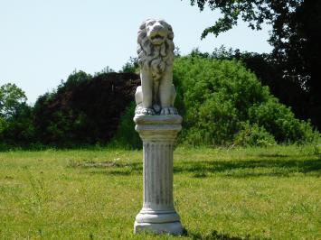 Lion Statue on Pedestal – 104 cm – Stone