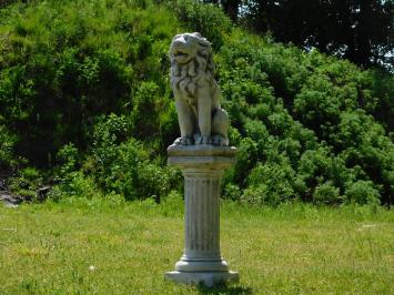 Lion Statue on Pedestal – 104 cm – Stone