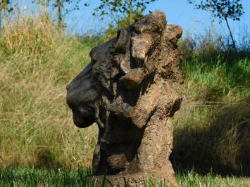Skulptur Löwenkopf – 50 x 40 cm – Polystone