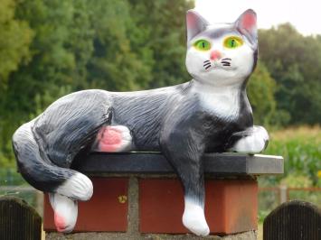 Statue „Liegende Katze“ – 33 cm – Polystone