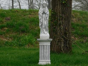 Statue of Mary on Round Pedestal - 135 cm - Stone