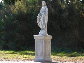 Statue of Mary on a Pedestal - 110 cm - Stone