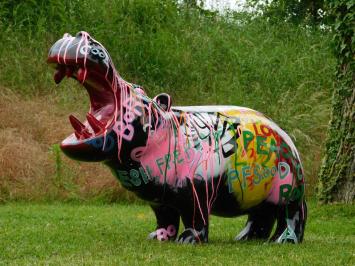 Beeld Nijlpaard Kunstdesign - 95 x 70 cm - Polystone