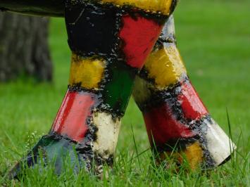 Metallelefant „Zuri“ – Bunt – 60 x 96 cm – Afrikanische Skulptur