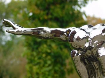 Ceramic ''Olympian'' Statue - Chrome Finish