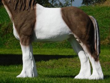 Beeld Paard Bruin met Wit - 105 cm - Polystone