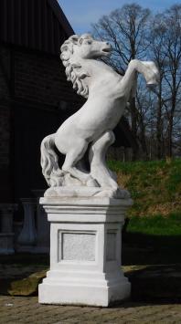 Statue Horse on Pedestal - 160 cm - Stone