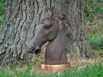 Statue Pferdekopf - Alu - Sockel in Kupferoptik, Letste!