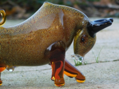 Beeld Stier - volledig van glas gemaakt