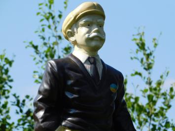 Vintage statue Golfer - 75 cm - Terracotta - one-off delivery!