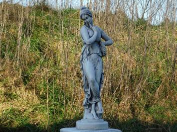 Statue Woman on Pedestal - 105 cm - Solid Stone