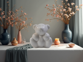 Beer van Porselein - 28 cm - Ivoor - Royal Boch