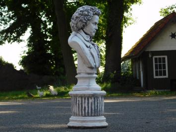 Beethoven op Ronde Sokkel - 76 cm - Steen