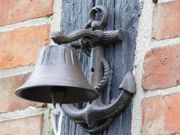 Cast iron doorbell Anchor - Pull Bell with Cord