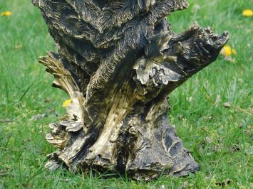 Bear head polystone - beautiful design - black-gold